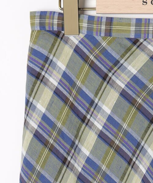 SCAPA Lサイズ / スキャパエルサイズ ミニ・ひざ丈スカート | リネンチェックスカート | 詳細2