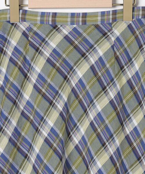 SCAPA Lサイズ / スキャパエルサイズ ミニ・ひざ丈スカート | リネンチェックスカート | 詳細3