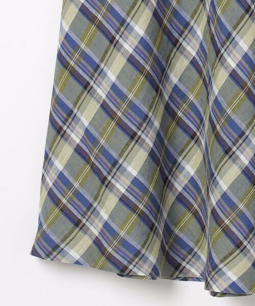 SCAPA Lサイズ / スキャパエルサイズ ミニ・ひざ丈スカート | リネンチェックスカート | 詳細4