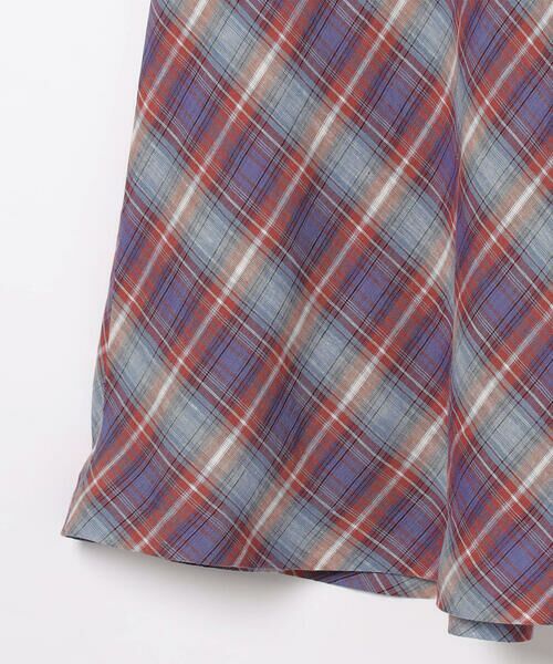 SCAPA Lサイズ / スキャパエルサイズ ミニ・ひざ丈スカート | リネンチェックスカート | 詳細7