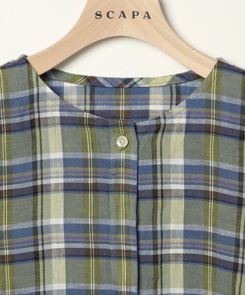 SCAPA Lサイズ / スキャパエルサイズ シャツ・ブラウス | リネンチェックブラウス | 詳細2