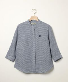 SCAPA Lサイズ / スキャパエルサイズ シャツ・ブラウス | リネンギンガム七分袖ブラウス