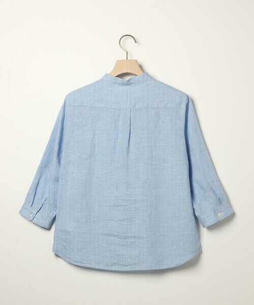 SCAPA Lサイズ / スキャパエルサイズ シャツ・ブラウス | リネンギンガム七分袖ブラウス | 詳細1