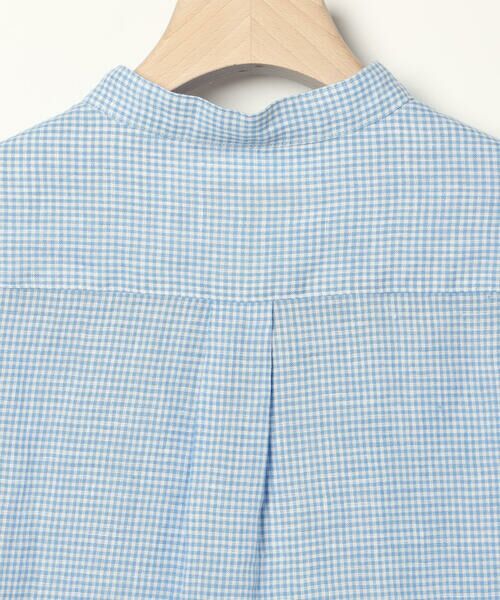 SCAPA Lサイズ / スキャパエルサイズ シャツ・ブラウス | リネンギンガム七分袖ブラウス | 詳細3