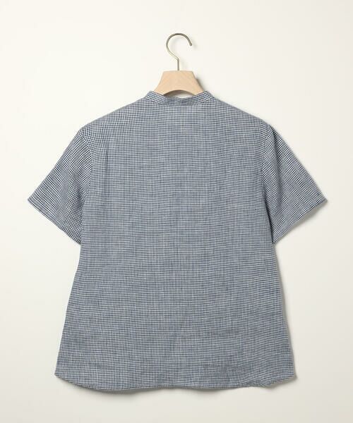 /白馬様plantation 日本製 切り替え リネンブレンド ブラウス 30%OFF】プリントリボンブラウス｜KarLParkLane Style ONLINE SHOP