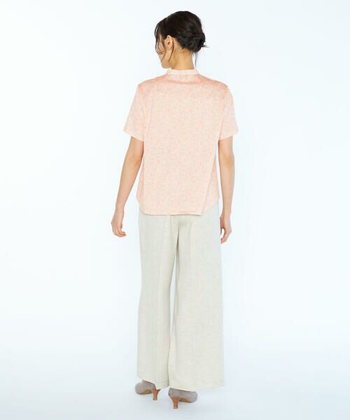 タグ付き新品✨SCAPA シルクストライプフリルシャツ ピンク スキャパ 40 ZARA ザラ スキッパーシャツ 開襟 オープンカラー ストライプ