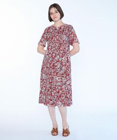 SCAPA Lサイズ / スキャパエルサイズ ドレス | ジャカードフラワーワンピース