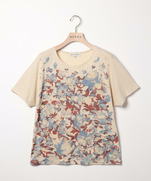 SCAPA Lサイズ / スキャパエルサイズ カットソー | リノフラワージャージ半袖カットソー | 詳細12