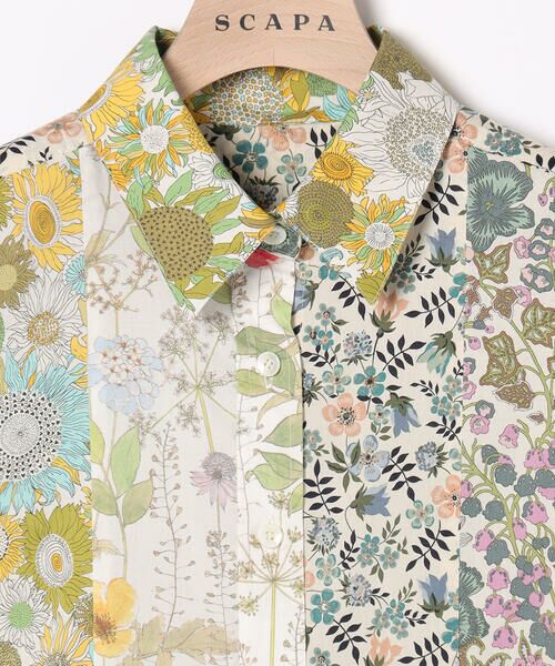 SCAPA Lサイズ / スキャパエルサイズ シャツ・ブラウス | Liberty Printパッチワークブラウス | 詳細6
