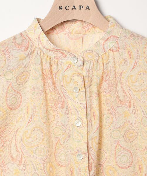 SCAPA Lサイズ / スキャパエルサイズ シャツ・ブラウス | Liberty Printウェーブスタンド衿ブラウス | 詳細9