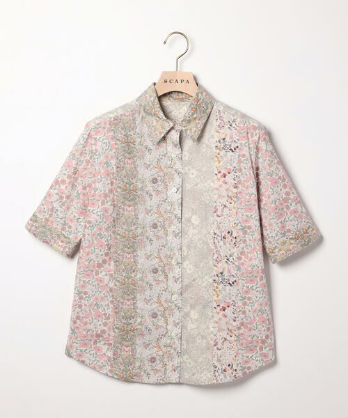 SCAPA Lサイズ / スキャパエルサイズ シャツ・ブラウス | 【ＷＥＢ限定】Liberty Printパッチワーク３ブラウス | 詳細5