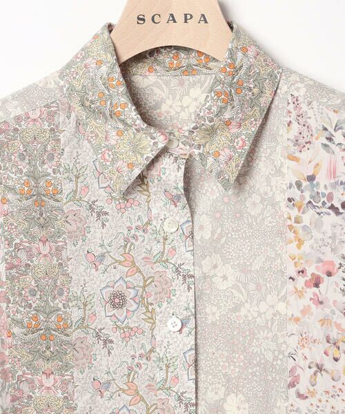 SCAPA Lサイズ / スキャパエルサイズ シャツ・ブラウス | 【ＷＥＢ限定】Liberty Printパッチワーク３ブラウス | 詳細7