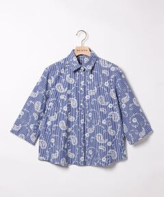 SCAPA Lサイズ / スキャパエルサイズ シャツ・ブラウス | エンブロペーズリーストライプブラウス