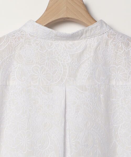 SCAPA Lサイズ / スキャパエルサイズ シャツ・ブラウス | エンブロフラワーフレンチスリーブブラウス | 詳細3