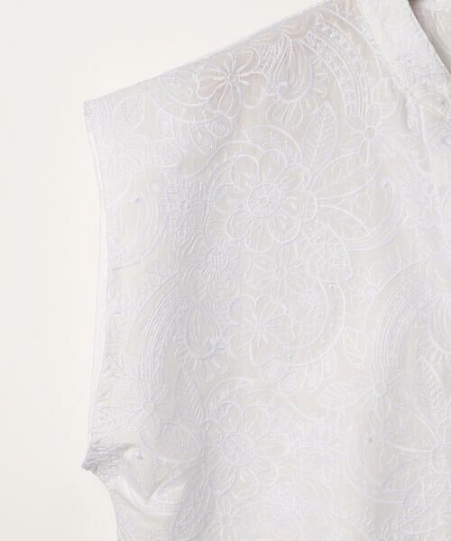 SCAPA Lサイズ / スキャパエルサイズ シャツ・ブラウス | エンブロフラワーフレンチスリーブブラウス | 詳細4