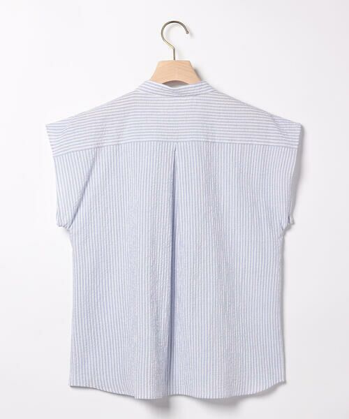 SCAPA Lサイズ / スキャパエルサイズ シャツ・ブラウス | サッカーストライプフレンチスリーブブラウス | 詳細1