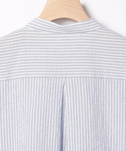 SCAPA Lサイズ / スキャパエルサイズ シャツ・ブラウス | サッカーストライプフレンチスリーブブラウス | 詳細3