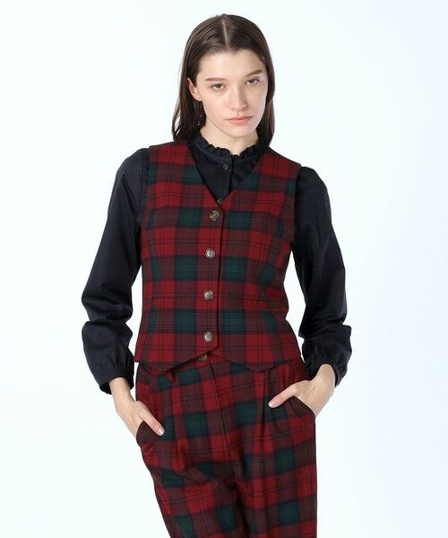 SCAPA Lサイズ / スキャパエルサイズ テーラードジャケット | ジョリーンタータンベスト（レッド）