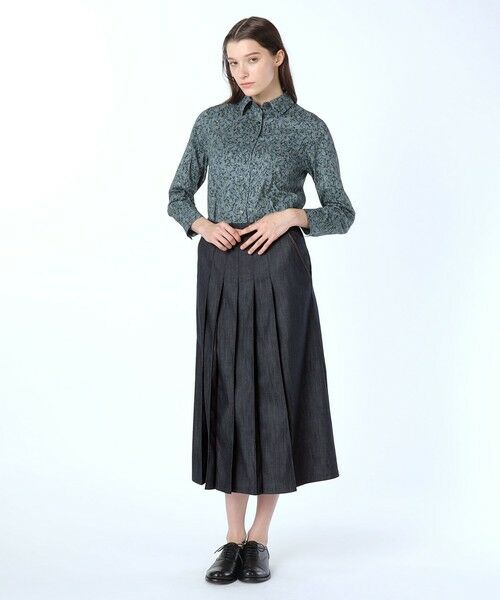 SCAPA Lサイズ / スキャパエルサイズ シャツ・ブラウス | サラサリーフプリントシャツカラーブラウス | 詳細1