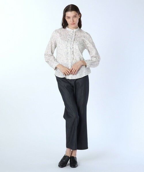 SCAPA Lサイズ / スキャパエルサイズ シャツ・ブラウス | サラサリーフプリントフリルブラウス | 詳細3