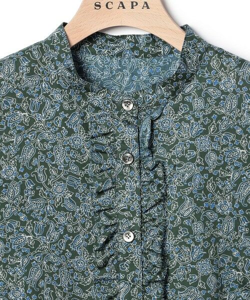 SCAPA Lサイズ / スキャパエルサイズ シャツ・ブラウス | サラサリーフプリントフリルブラウス | 詳細7