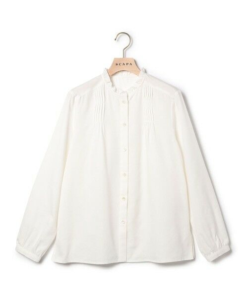 SCAPA Lサイズ / スキャパエルサイズ シャツ・ブラウス | コットンツイルホワイトブラウス | 詳細4