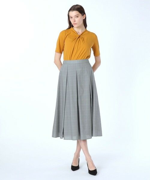 SCAPA Lサイズ / スキャパエルサイズ ミニ・ひざ丈スカート | ライトグレンチェックスカート | 詳細2