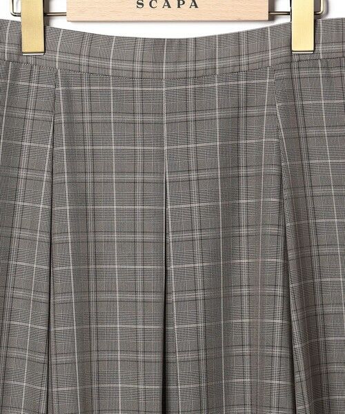 SCAPA Lサイズ / スキャパエルサイズ ミニ・ひざ丈スカート | ライトグレンチェックスカート | 詳細8