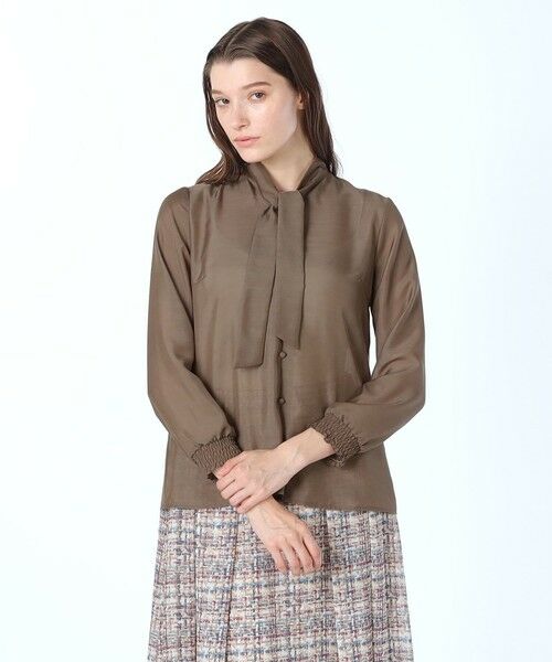 SCAPA Lサイズ / スキャパエルサイズ シャツ・ブラウス | エアリーローンボータイブラウス | 詳細12