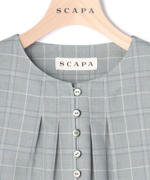 SCAPA Lサイズ / スキャパエルサイズ シャツ・ブラウス | ライトグレンチェックブラウス | 詳細2