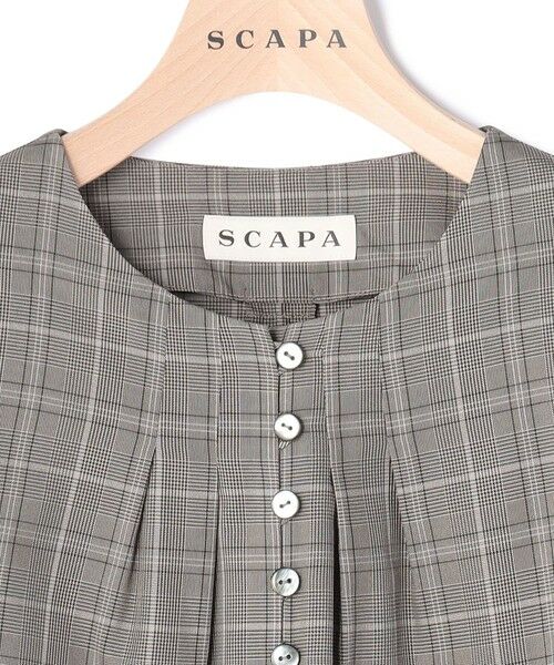 SCAPA Lサイズ / スキャパエルサイズ シャツ・ブラウス | ライトグレンチェックブラウス | 詳細6