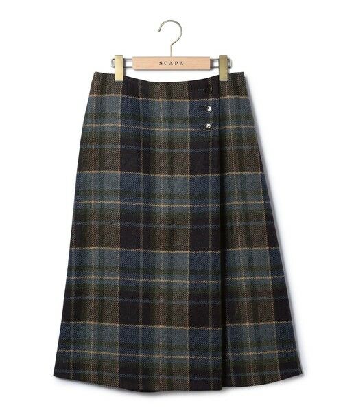 SCAPA Lサイズ / スキャパエルサイズ ミニ・ひざ丈スカート | ムーンチェックツイードスカート | 詳細5
