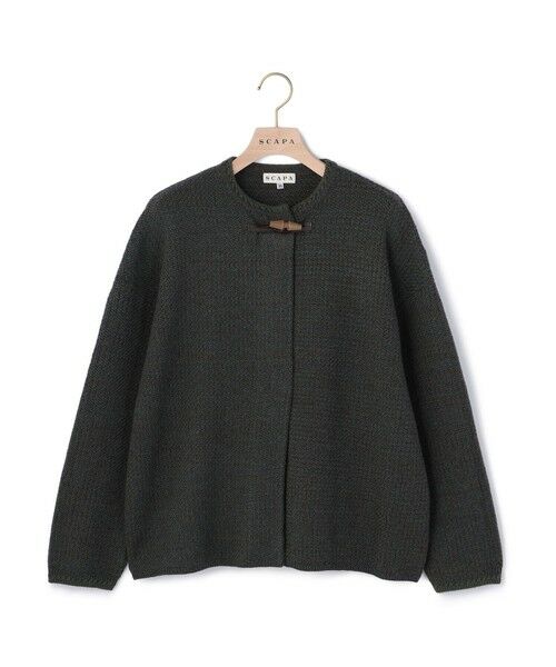 SCAPA Lサイズ/スキャパエルサイズ シャテニエニットハオリ モスグリーン 44 SCAPA Lサイズ/スキャパエルサイズ シャテニエニットハオリ モスグリーン 44