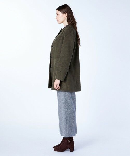 SCAPA Lサイズ / スキャパエルサイズ トレンチコート | ウールビーバーノーカラーコート | 詳細1