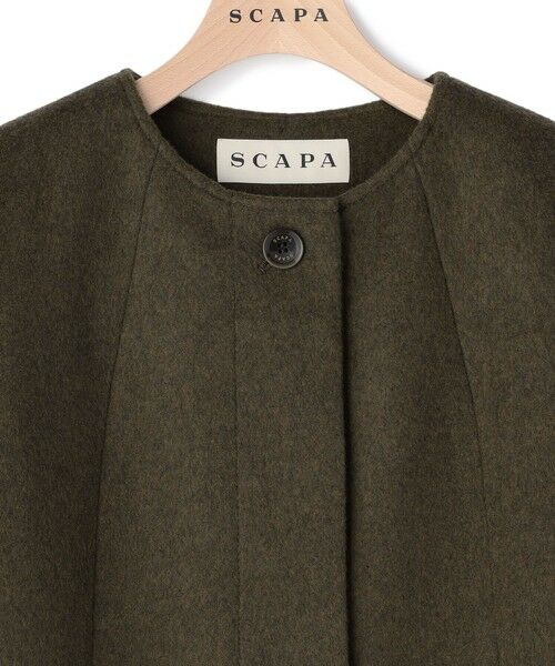 SCAPA Lサイズ / スキャパエルサイズ トレンチコート | ウールビーバーノーカラーコート | 詳細5