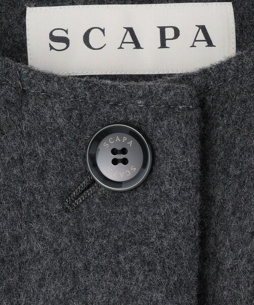 SCAPA Lサイズ / スキャパエルサイズ トレンチコート | ウールビーバーノーカラーコート | 詳細17