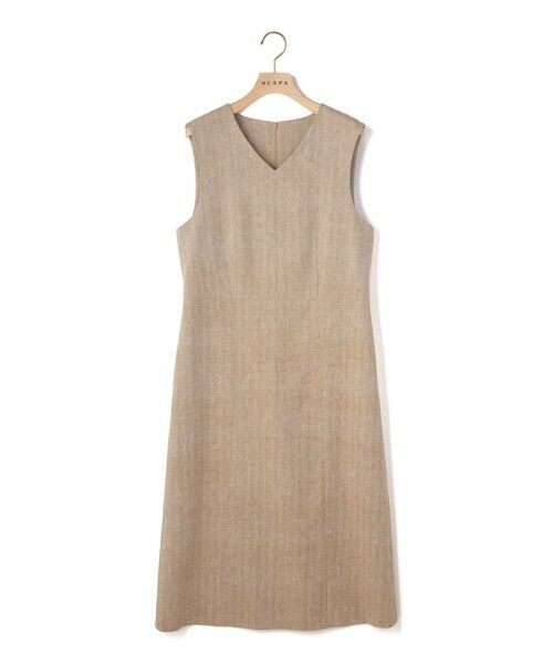 SCAPA Lサイズ / スキャパエルサイズ ドレス | リノコットンヘリンボンワンピース | 詳細11