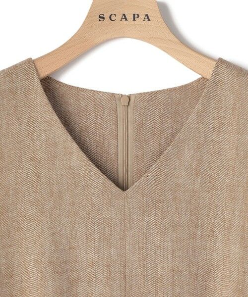 SCAPA Lサイズ / スキャパエルサイズ ドレス | リノコットンヘリンボンワンピース | 詳細12