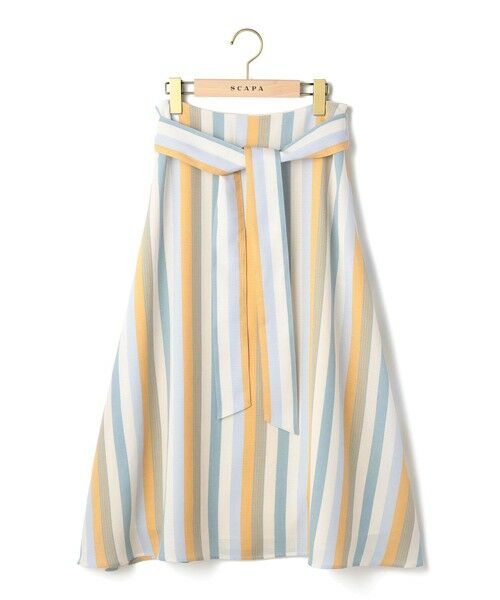 SCAPA Lサイズ / スキャパエルサイズ ミニ・ひざ丈スカート | スタイリッシュストライプスカート | 詳細1