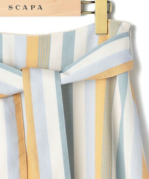 SCAPA Lサイズ / スキャパエルサイズ ミニ・ひざ丈スカート | スタイリッシュストライプスカート | 詳細6