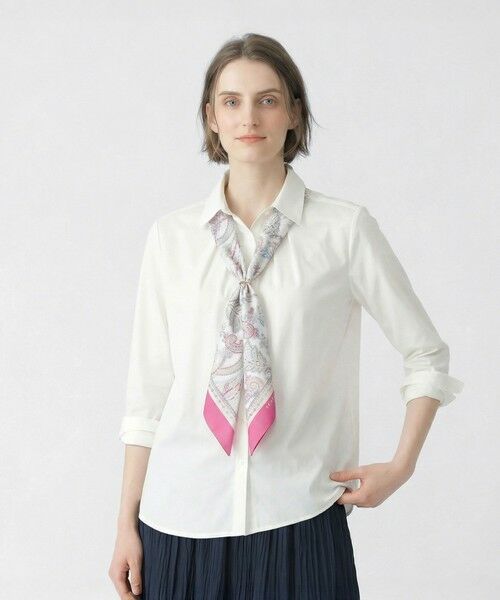 SCAPA Lサイズ / スキャパエルサイズ シャツ・ブラウス | スパンローンブラウス（ホワイト）