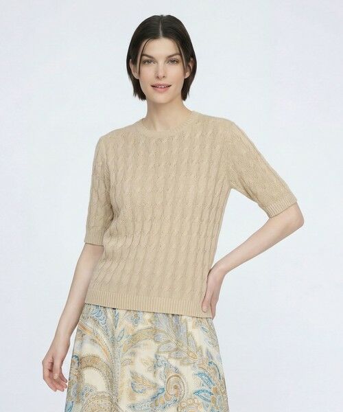 SCAPA Lサイズ / スキャパエルサイズ ニット・セーター | ノーブルリノプルオーバーニット（ベージュ）