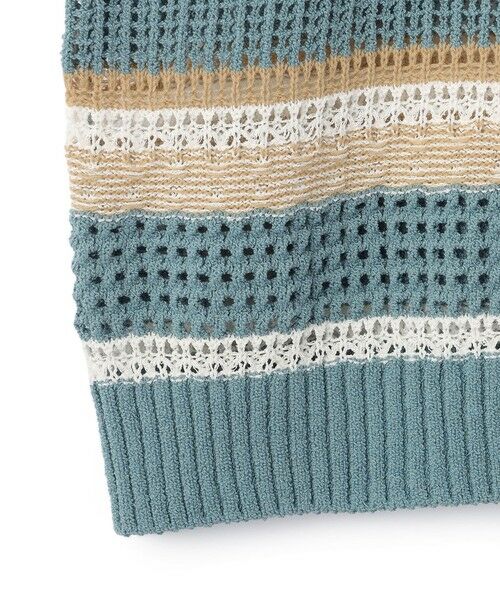 SCAPA Lサイズ / スキャパエルサイズ ニット・セーター | メッシュボーダーニット | 詳細6