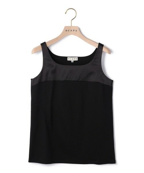 SCAPA Lサイズ / スキャパエルサイズ カットソー | コットンスムースタンクトップカットソー（ブラック）