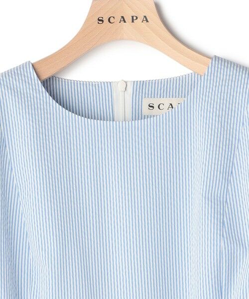 SCAPA Lサイズ / スキャパエルサイズ ドレス | サッカーストライプワンピース | 詳細4