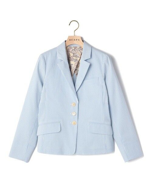 SCAPA Lサイズ / スキャパエルサイズ テーラードジャケット | サッカーストライプジャケット | 詳細1