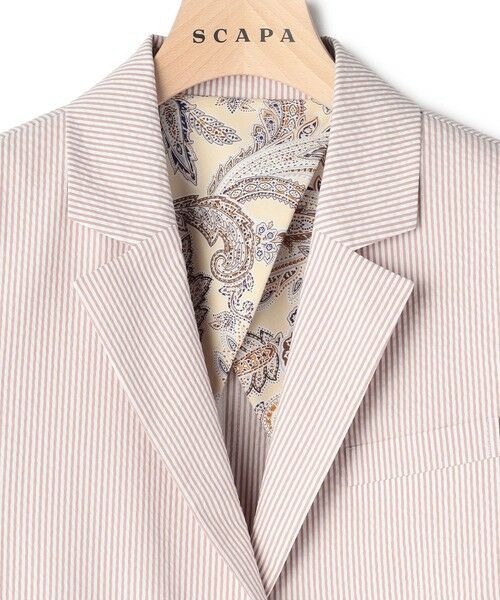 SCAPA Lサイズ / スキャパエルサイズ テーラードジャケット | サッカーストライプジャケット | 詳細8