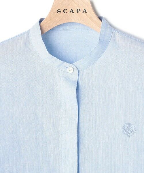 SCAPA Lサイズ / スキャパエルサイズ シャツ・ブラウス | リノシャンブレースタンドカラーブラウス | 詳細5