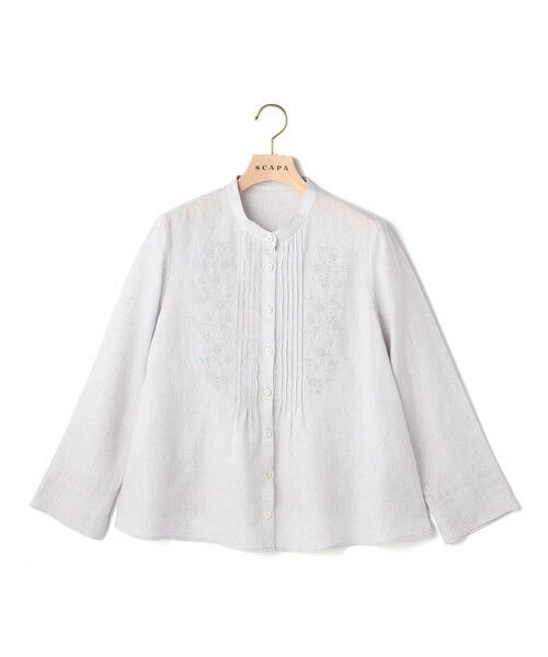 SCAPA Lサイズ / スキャパエルサイズ シャツ・ブラウス | リノエンブロイダリー前開きブラウス | 詳細14