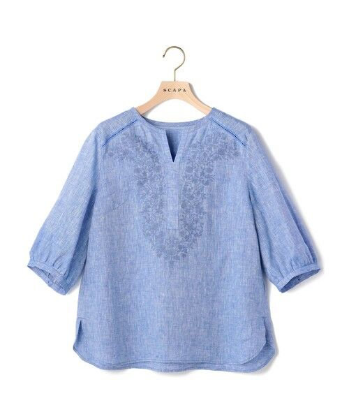 SCAPA Lサイズ / スキャパエルサイズ シャツ・ブラウス | リノエンブロイダリー5分袖ブラウス | 詳細3